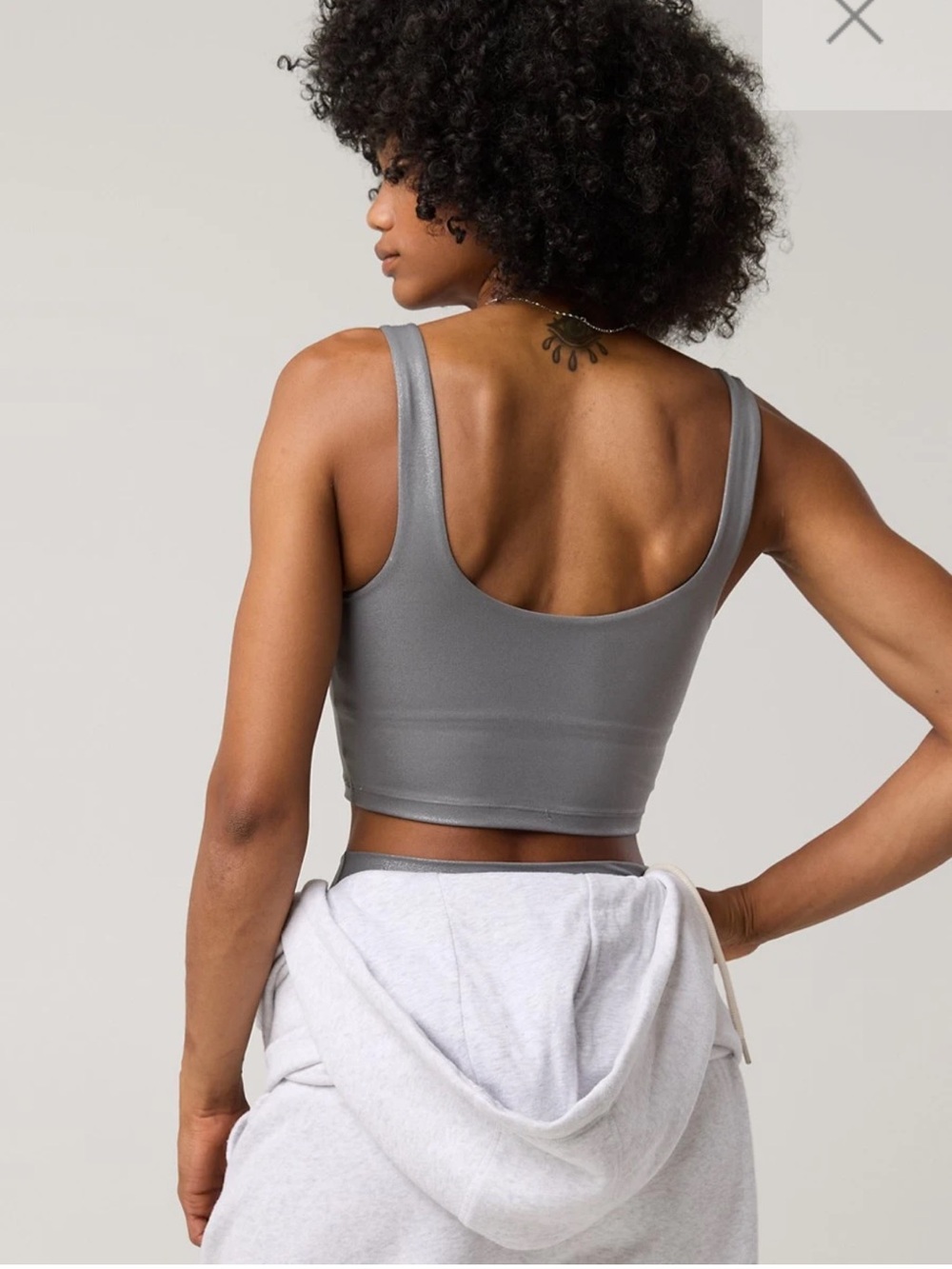 Scoop-Back Sports Bra - Gray